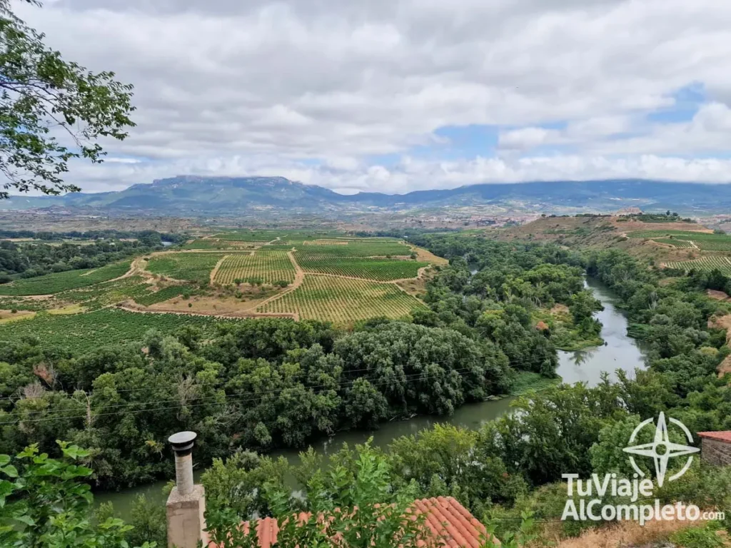 Vistas del mirador del Ebro en Briones